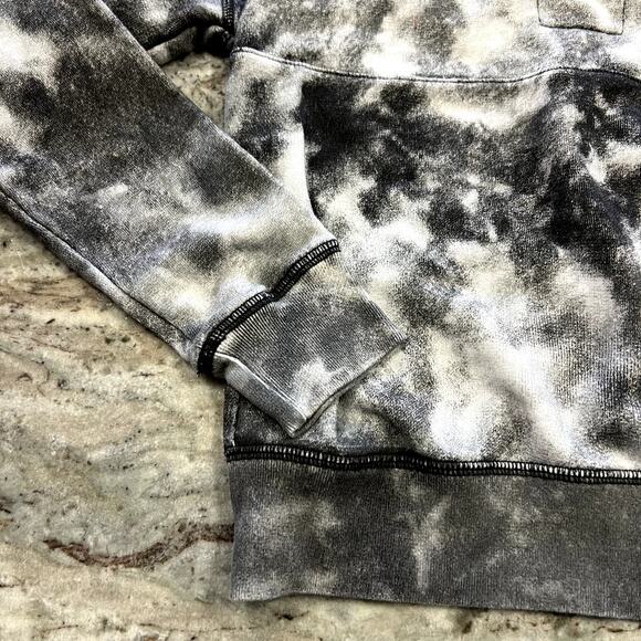 Abercrombie & Fitch Girls Black + White Marble Hooded Pullover 11/12 - Picture 4 of 5